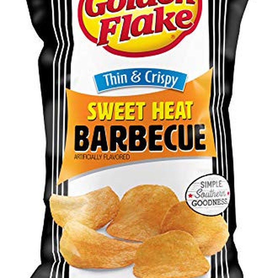 Golden Flake Sweet Heat Barbecue Potato Chips — product photo